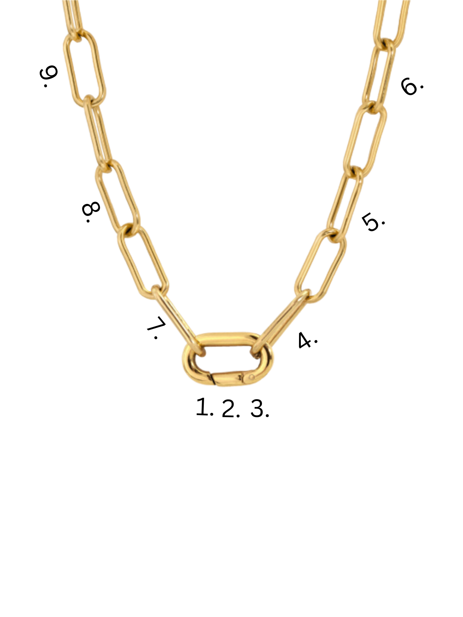 Basic oval Ring  - Halskette