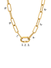 Basic oval Ring  - Halskette