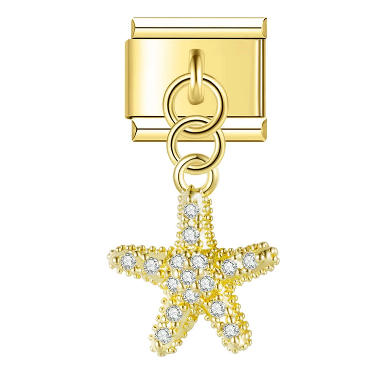Gold Starfish - ItalianCharm
