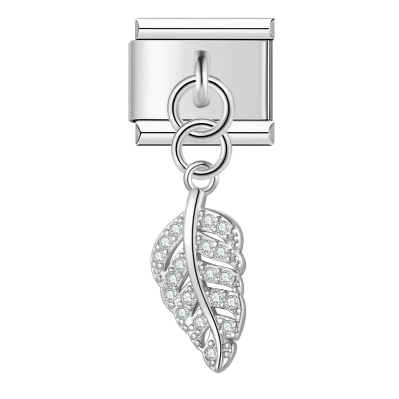 Blatt Zirkonia silber - ItalianCharm