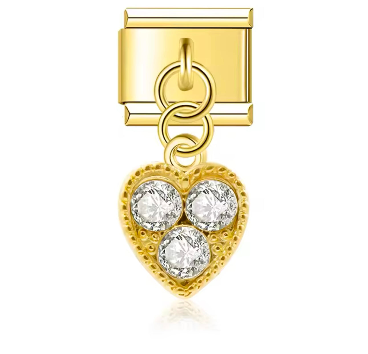 Diamond Heart - Italian Charm