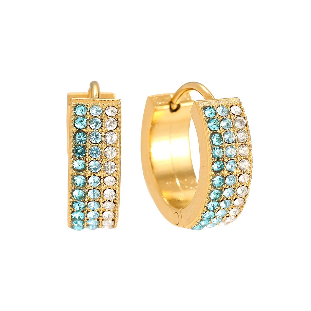 Azure Glow Hoops | GOLD