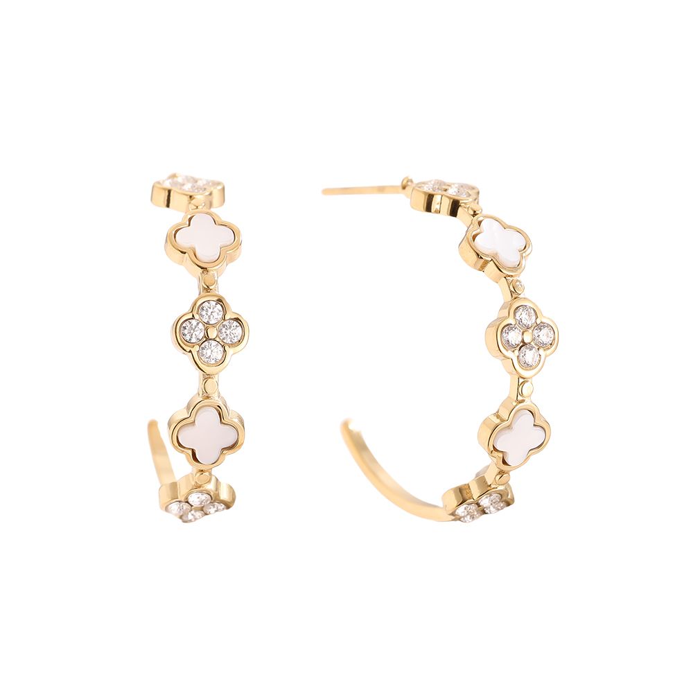 Clover Glow Creolen │GOLD