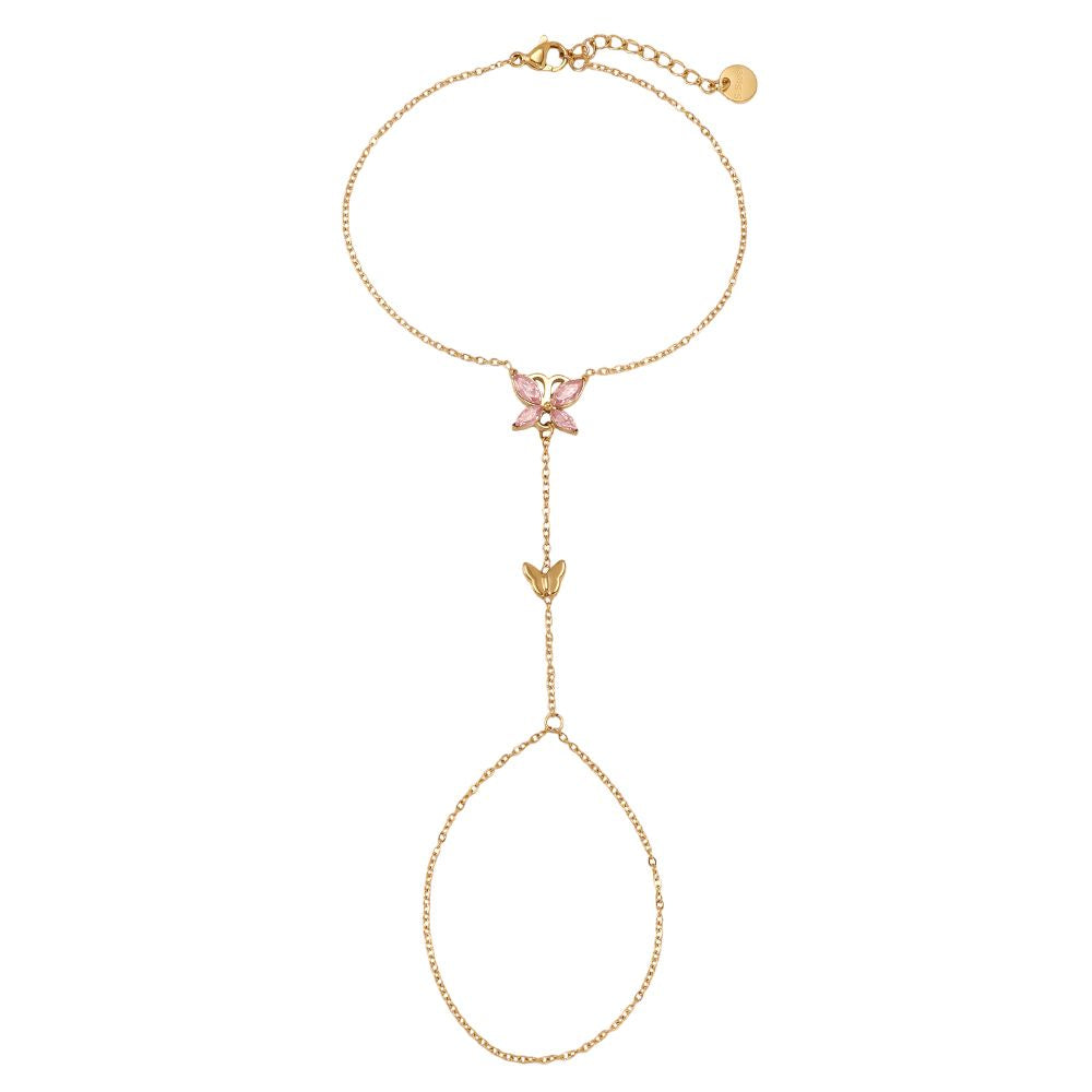 Butterfly Bloom Hand Chain - Armband