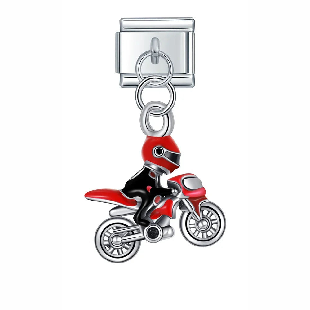 Red Motorcycle - Italian Charm