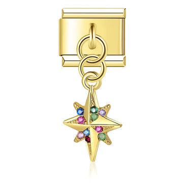 Rainbow Star - Italian Charm