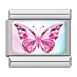 Pink Crystal Butterfly - ItalianCharm