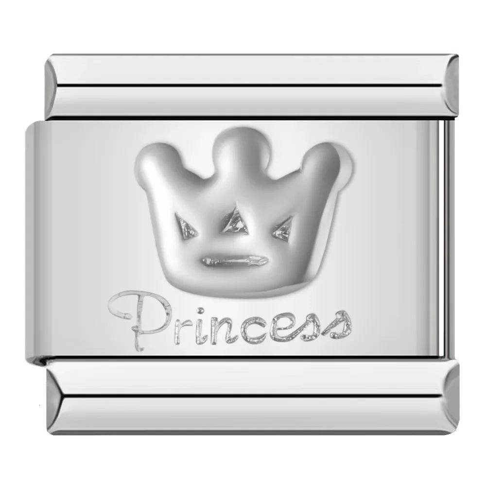 Princess Heart Silber - Italian Charm