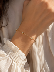 Golden Hearts - Armreifen