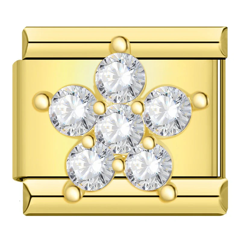 Diamond Flower - Italian Charm