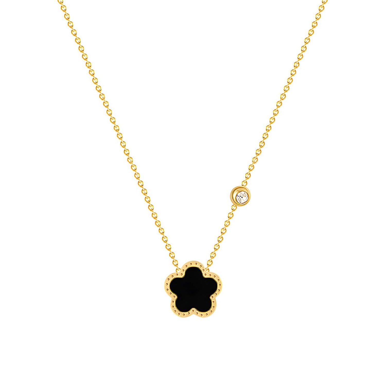 Black Blossom Necklace | GOLD