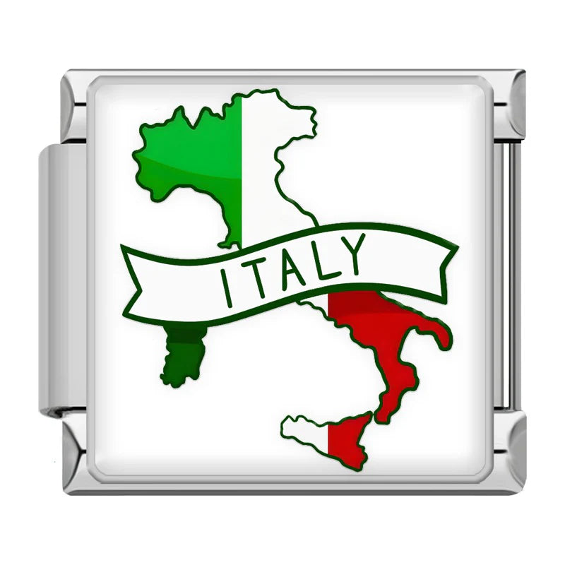 Italy Map Charm - Italian Charm