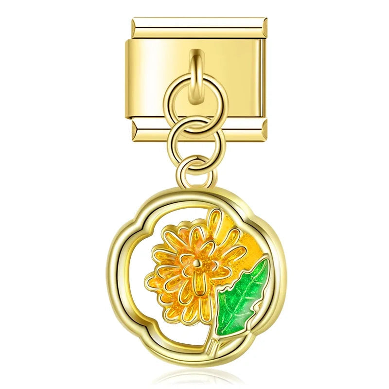 Blossom Circle gold - Italian Charm
