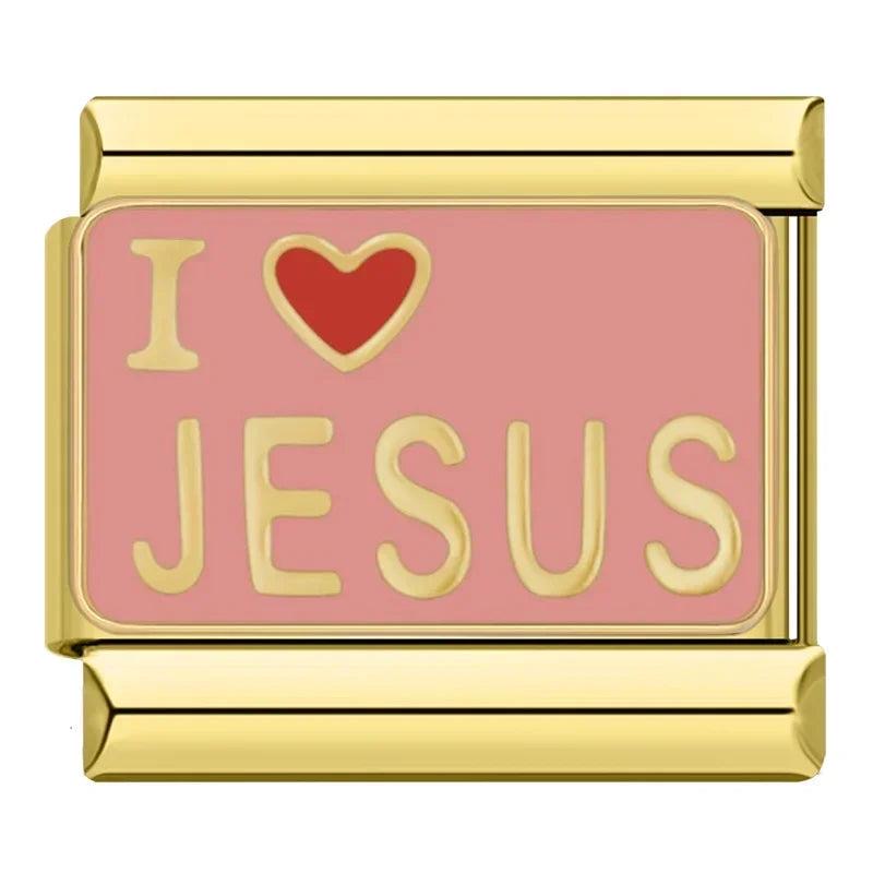 I Love Jesus - Italian Charm