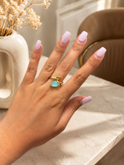 Aqua Leaf - Ring