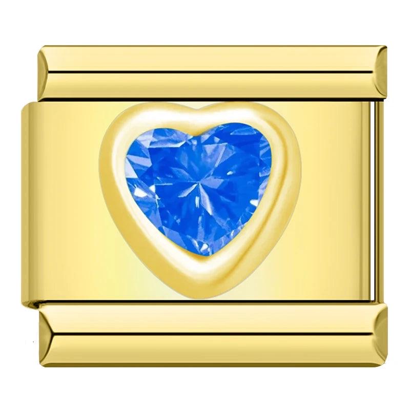 Blaues Herz - Italian Charm
