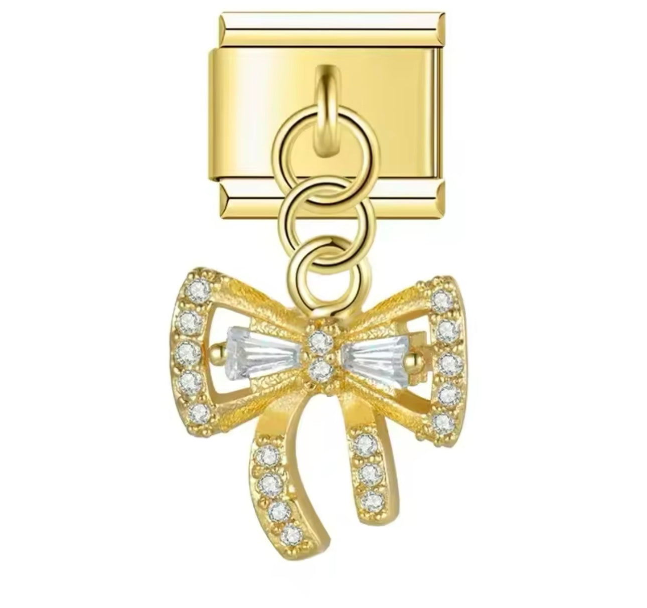 Crystal Bow - Italian Charm