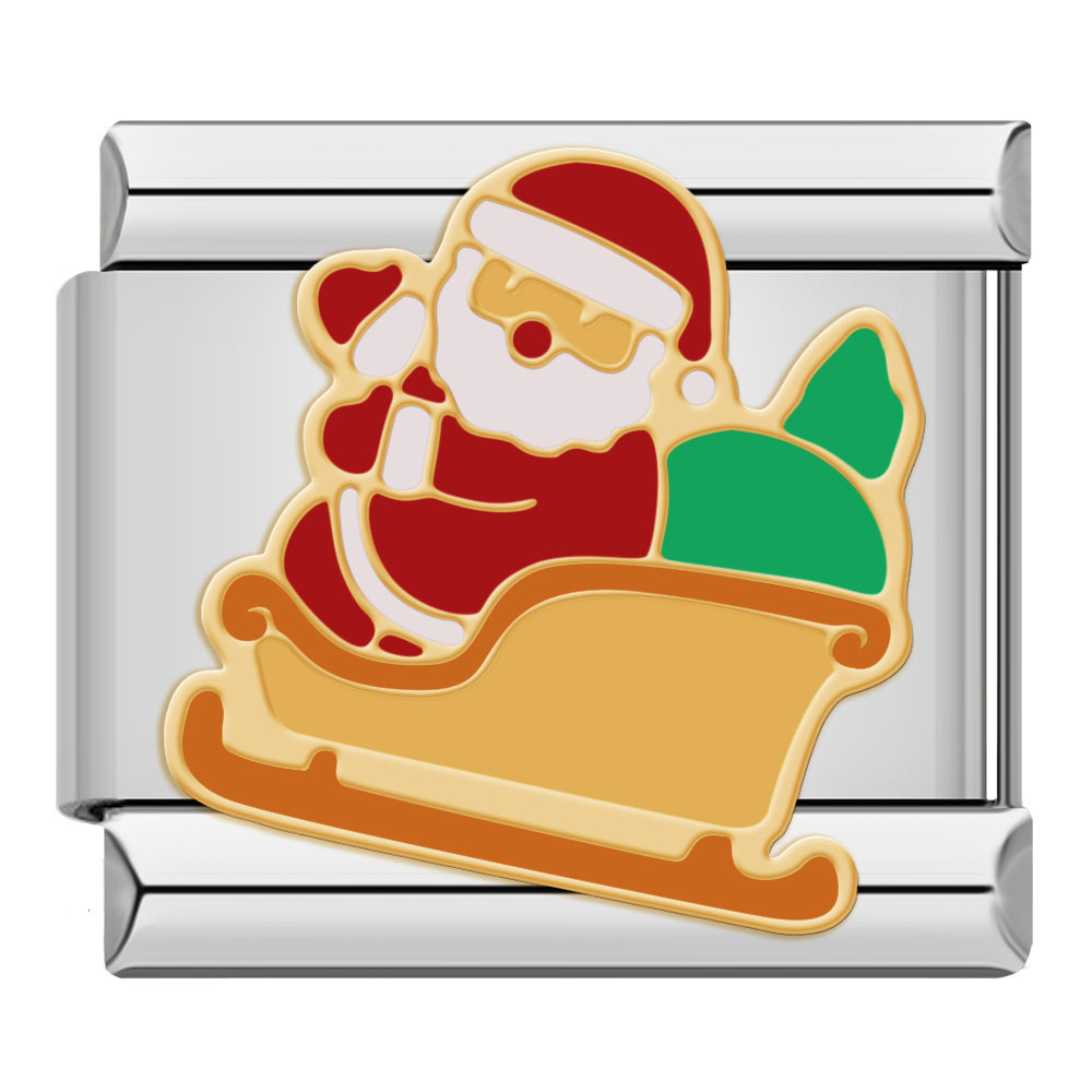 Weihnachtsmann im Schlitten - Italian Charm