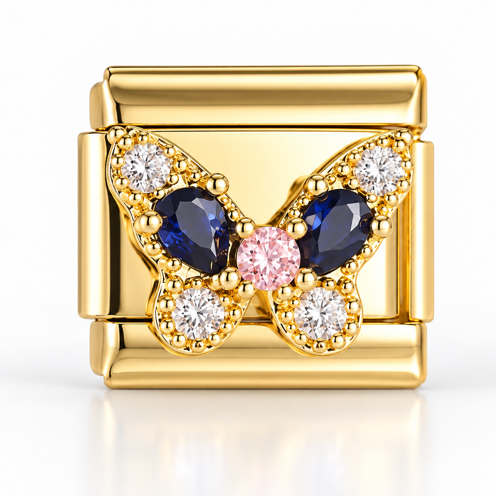 Sapphire Butterfly - Italian Charm