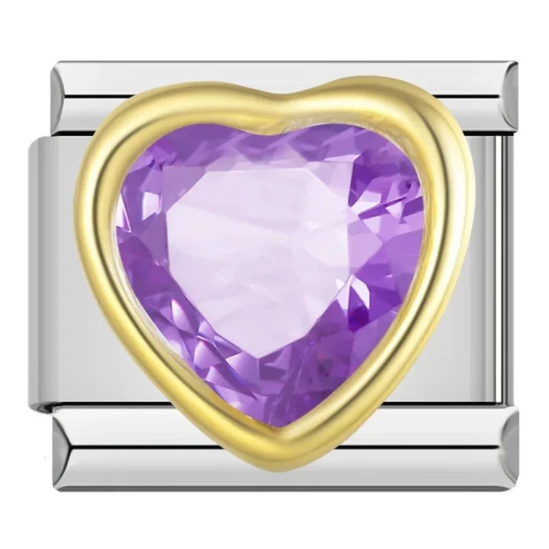 Purple Crystal - Italian Charm