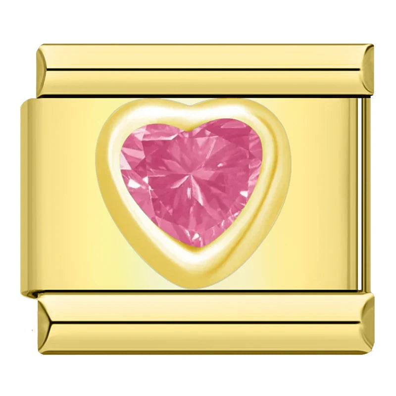 Pink Heart - Italian Charm