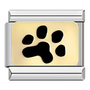 Schwarze Pfote silber - ItalianCharm
