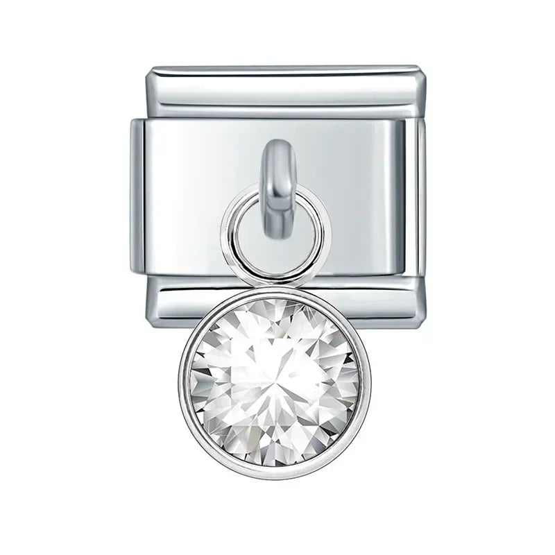 Geburtsstein April Silber - italiancharm