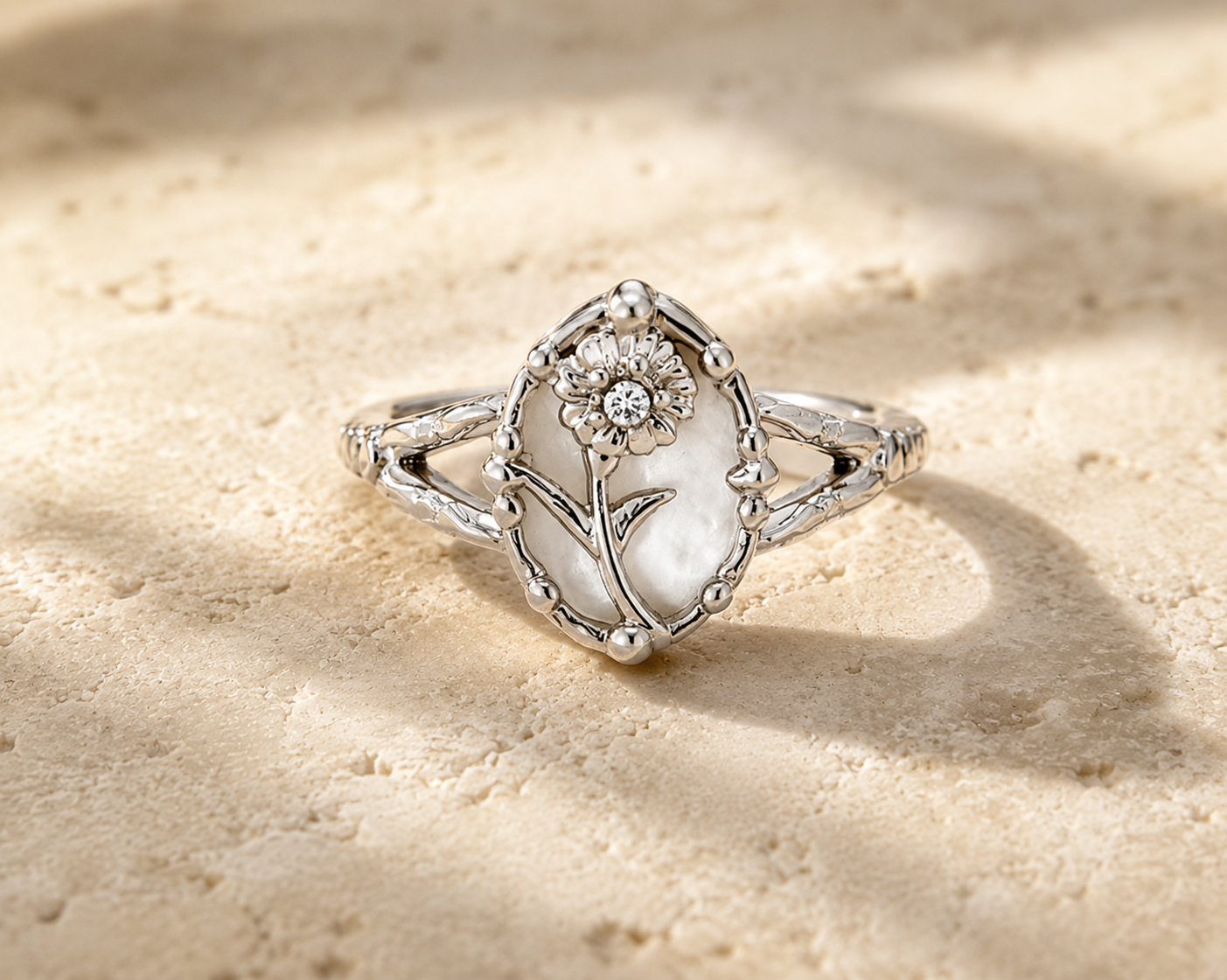 Blossom Pearl Ring  | SILBER