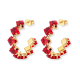 Ruby Passion Hoops - Ohrringe