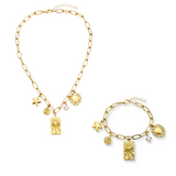 Golden Charm Set – Armband & Halskette