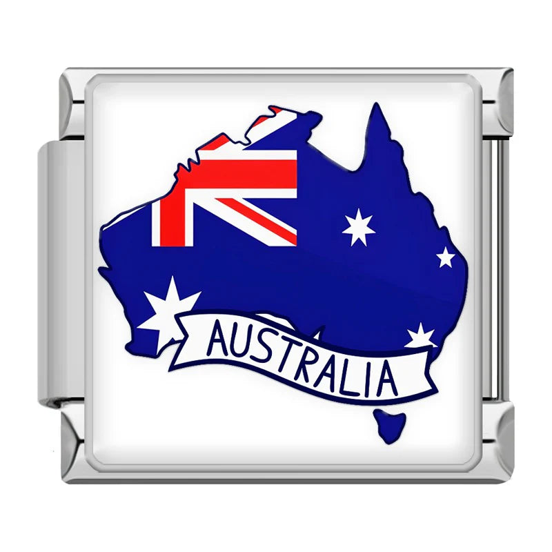 Austria Map Charm - Italian Charm