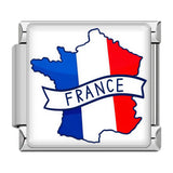 Frankreich Map Charm - ItalianCharm