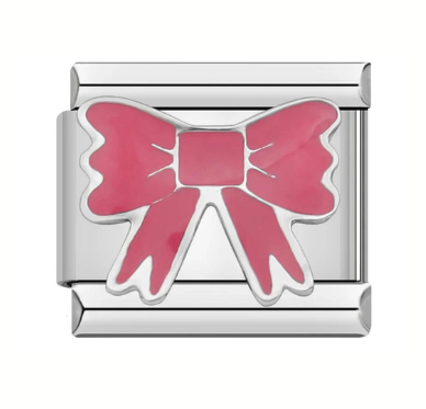 Schleife pink - Italian Charm