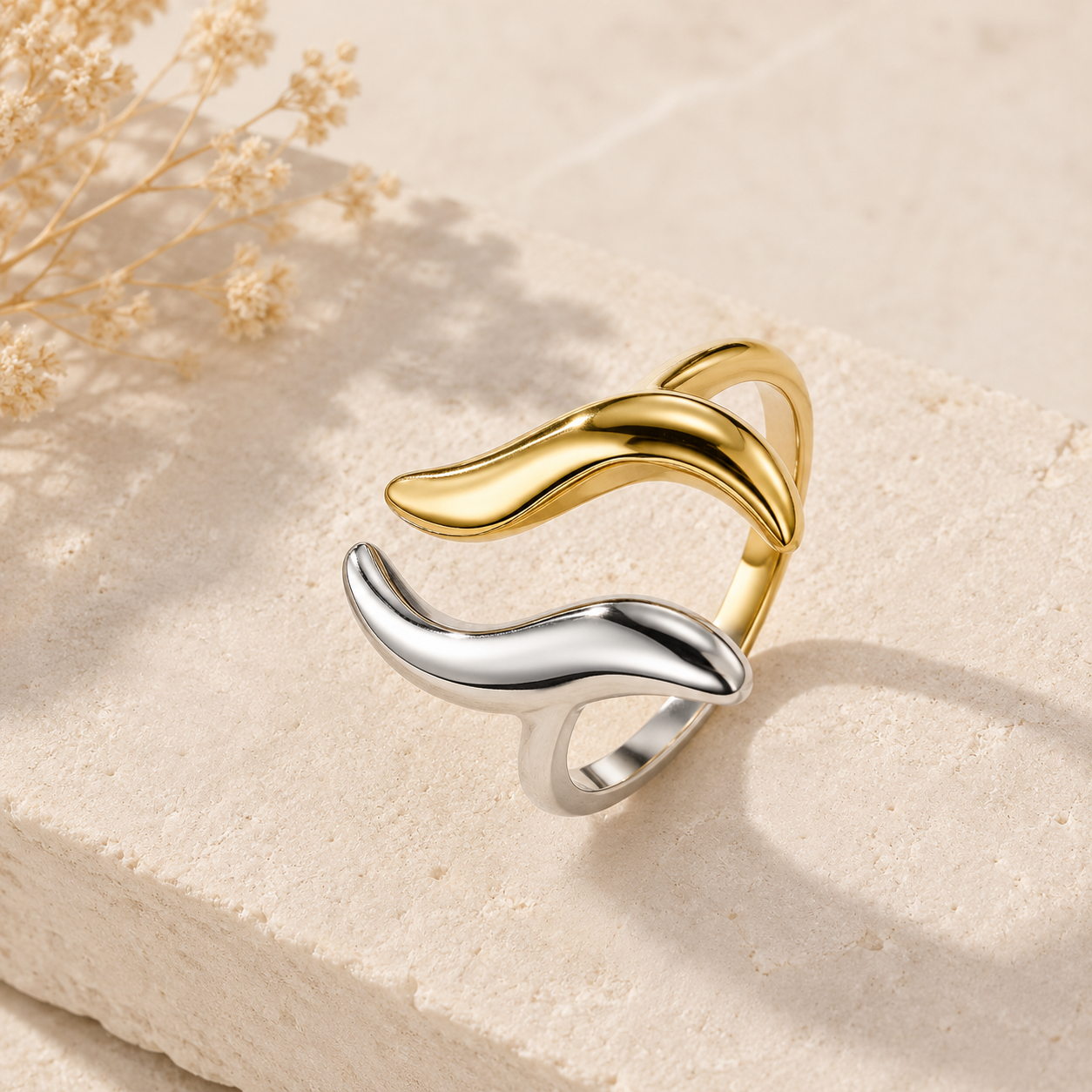 Harmony Wave Ring │BICOLOR